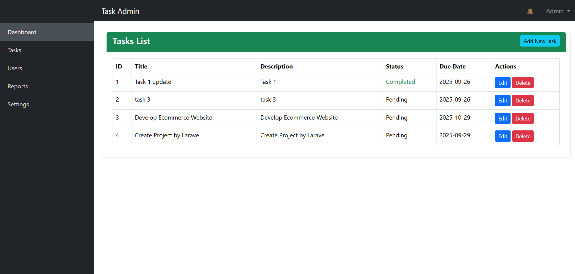 Task Management System (Todo-App) using Laravel